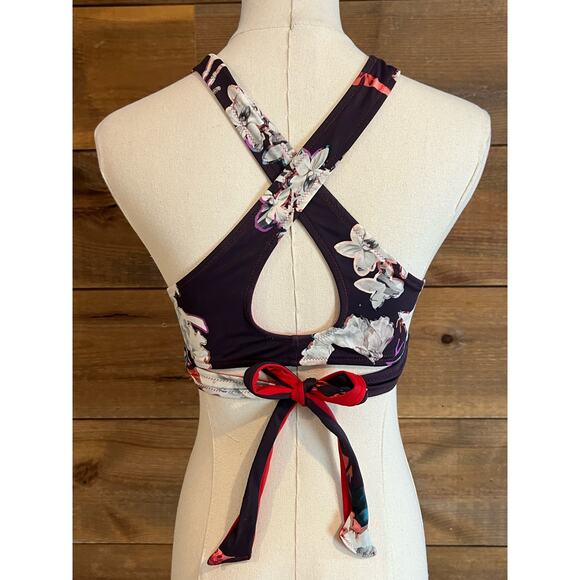 Athleta Bikini Wrap Reversible Bikini Top And Red High Waited Bottoms‎ Size XS - Picture 4 of 8